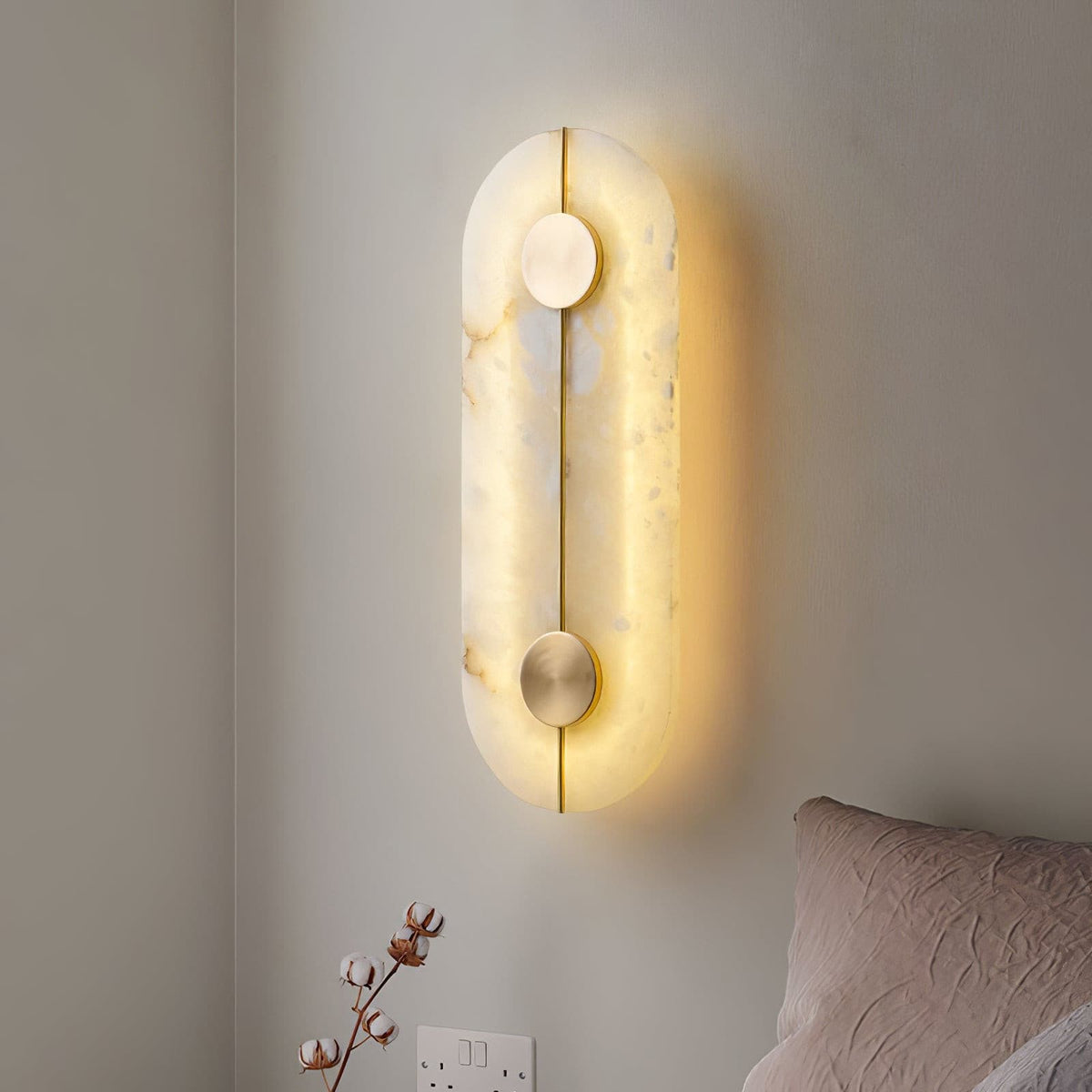 Artistic Wall Lamp Dolomite Copper Retro Flair-Neutral Decor
