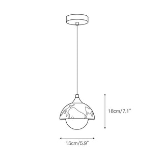 Yrvuvys Moderne Minimaliste Marbre Suspension