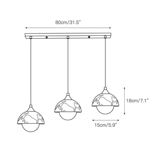Yrvuvys Moderne Minimaliste Marbre Suspension