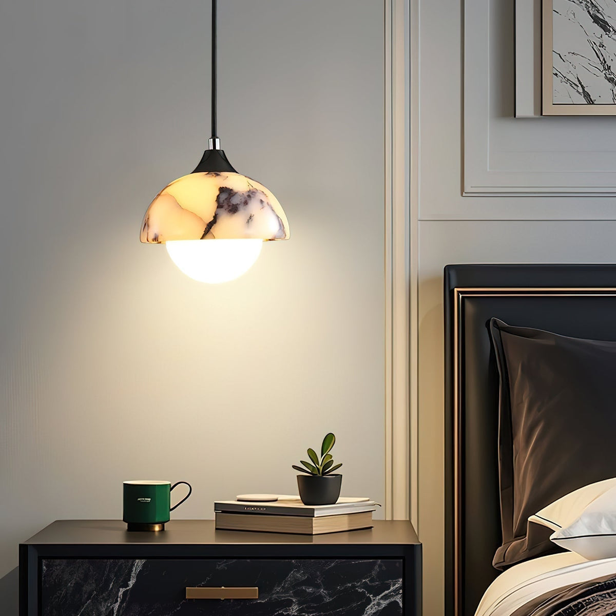 Yrvuvys Moderne Minimaliste Marbre Suspension