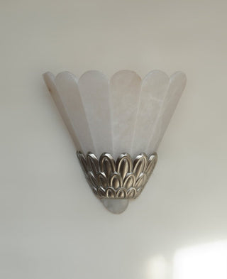 Marbe Applique Murale Vintage en Albâtre à Pétales