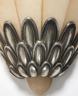 Marbe Applique Murale Vintage en Albâtre à Pétales
