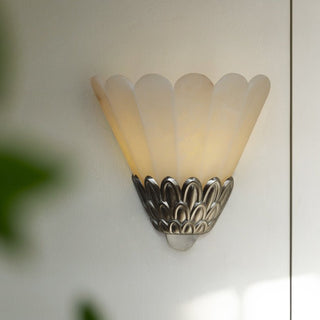 Marbe Applique Murale Vintage en Albâtre à Pétales