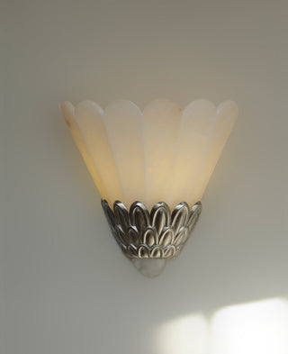 Marbe Applique Murale Vintage en Albâtre à Pétales