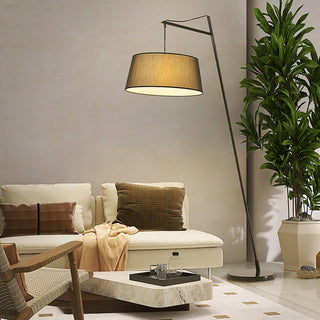 Votalyra Modern Fabric Floor Lamp-Neutral Decor