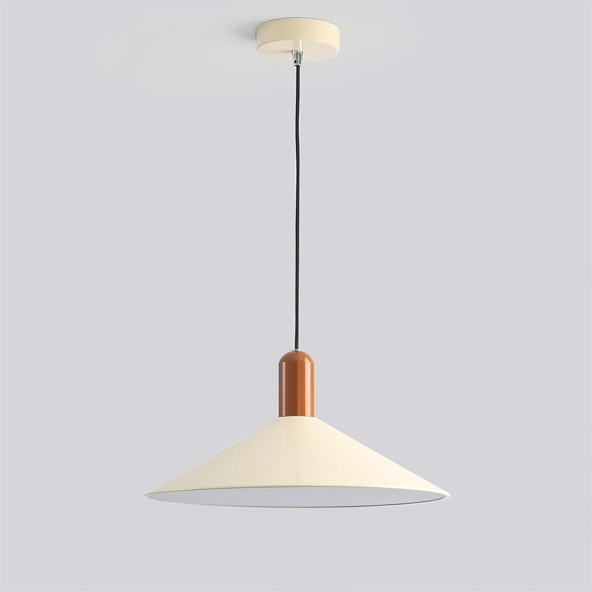 Pendant Light LED Minimalist Cone Hanging Lamp for Kitchen Dining-Neutral Decor