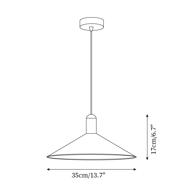 Pendant Light LED Minimalist Cone Hanging Lamp for Kitchen Dining-Neutral Decor