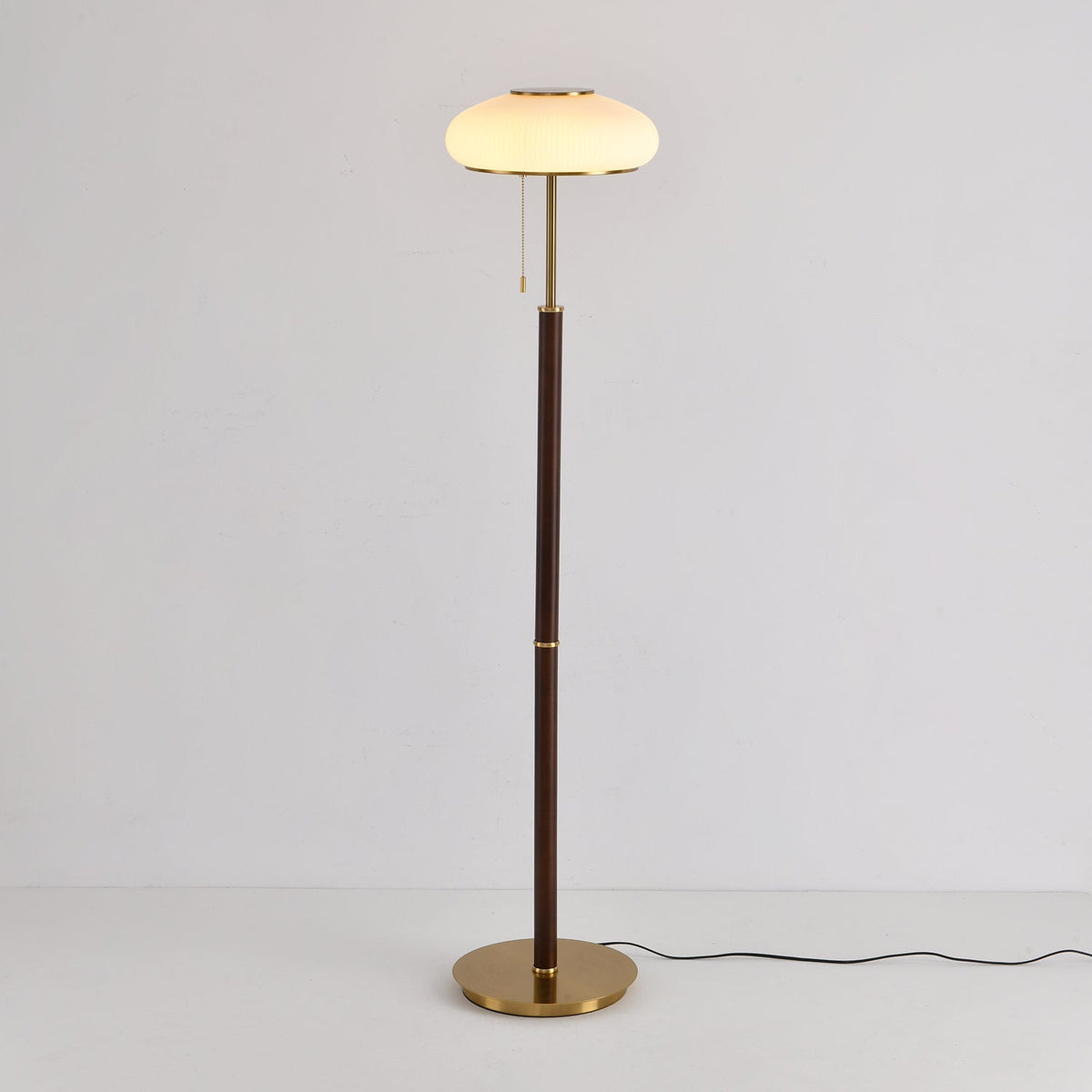 Lumen Vintage Glass Floor Lamp-Neutral Decor
