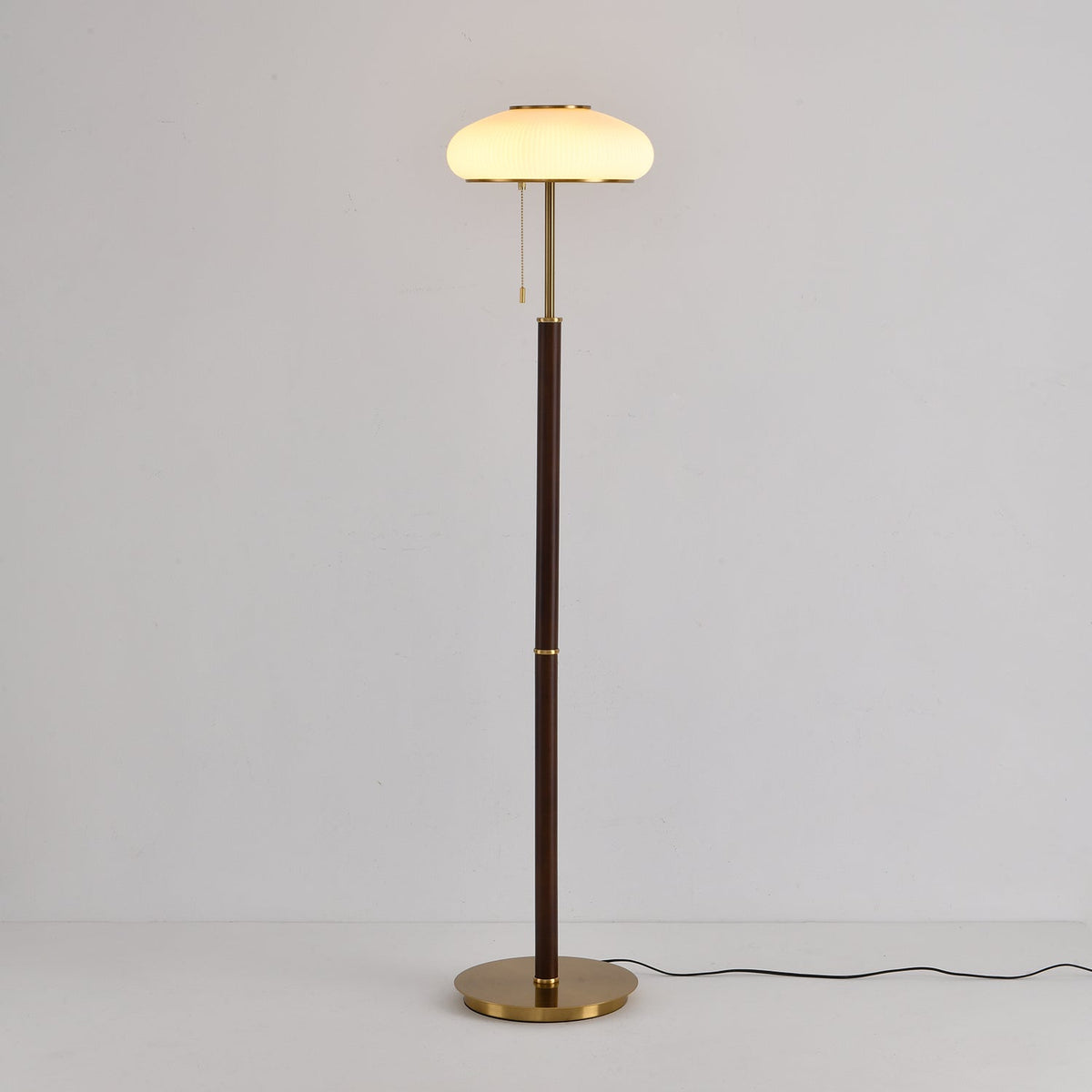 Lumen Vintage Glass Floor Lamp-Neutral Decor