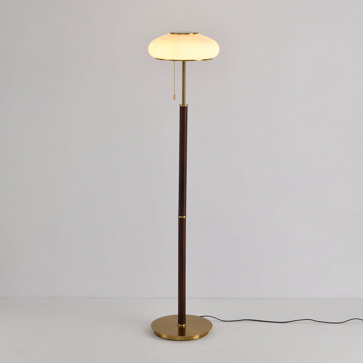 Lumen Vintage Glass Floor Lamp-Neutral Decor