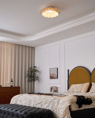 Mylirira Plafonnier en Laiton Tissu Vague Élégance Premium