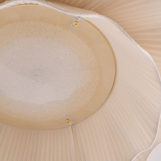 Mylirira Plafonnier en Laiton Tissu Vague Élégance Premium