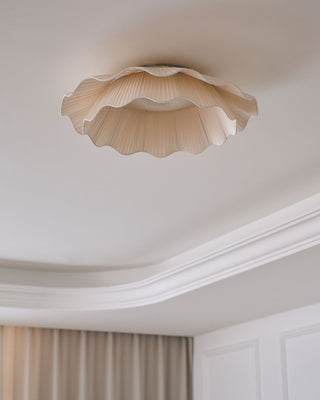 Mylirira Plafonnier en Laiton Tissu Vague Élégance Premium