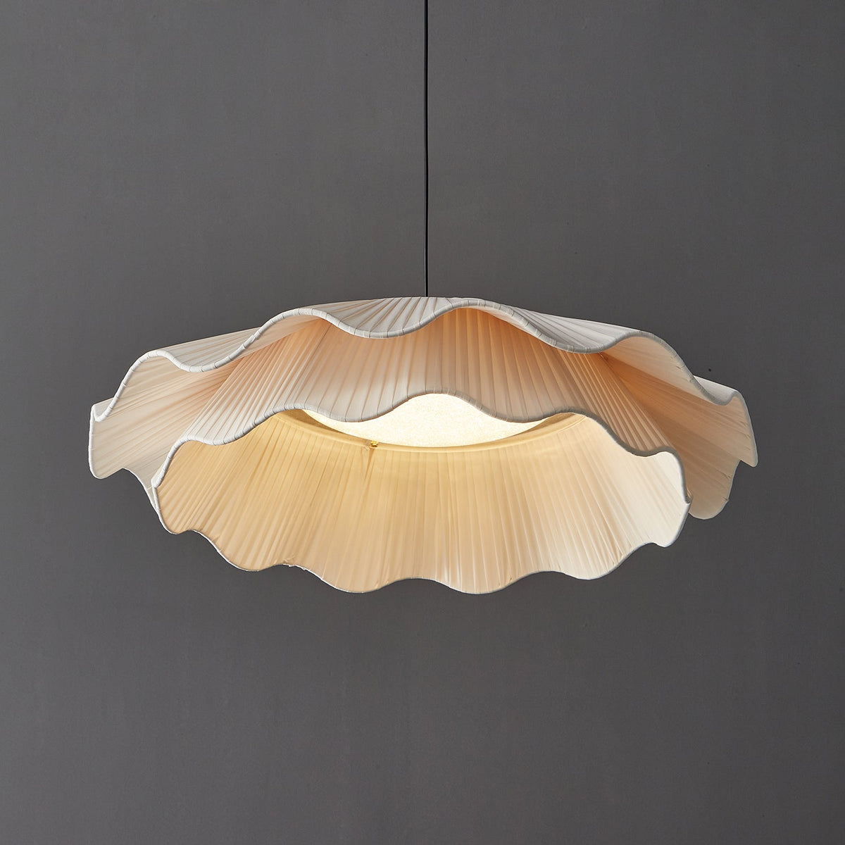 Aurista Lampe Suspendue en Tissu Wave Brass