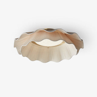 Mylirira Plafonnier en Laiton Tissu Vague Élégance Premium