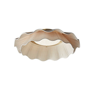 Mylirira Plafonnier en Laiton Tissu Vague Élégance Premium