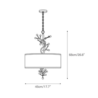 Asbury Individuel Créativité Cristal Tissu Suspension