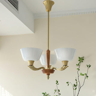 Lustra Lustre Vintage à Abat-jour Évasé