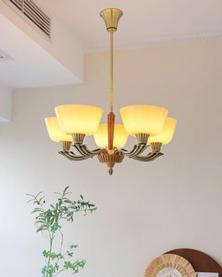 Lustra Lustre Vintage à Abat-jour Évasé
