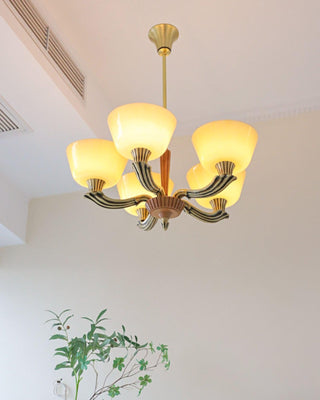Lustra Lustre Vintage à Abat-jour Évasé