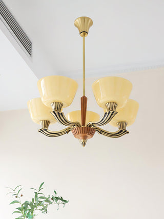 Lustra Lustre Vintage à Abat-jour Évasé