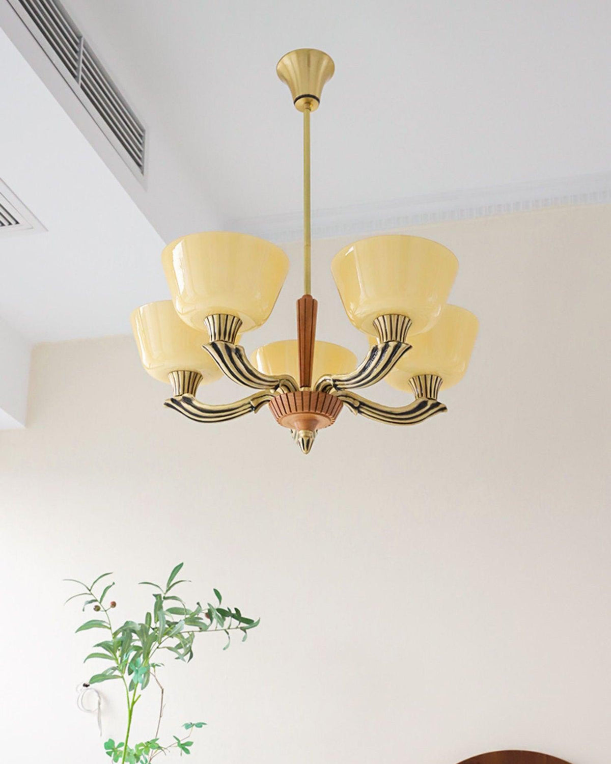 Lustra Lustre Vintage à Abat-jour Évasé