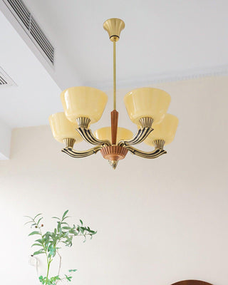 Lustra Lustre Vintage à Abat-jour Évasé