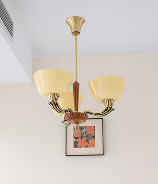 Lustra Lustre Vintage à Abat-jour Évasé