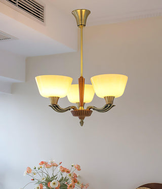 Lustra Lustre Vintage à Abat-jour Évasé