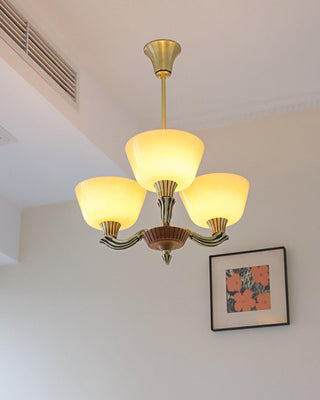 Lustra Lustre Vintage à Abat-jour Évasé