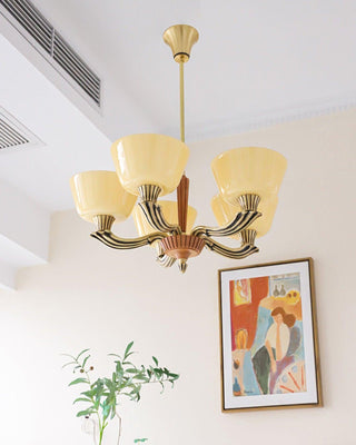 Lustra Lustre Vintage à Abat-jour Évasé
