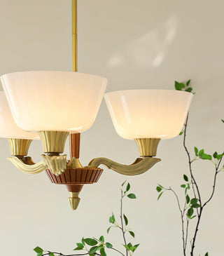 Lustra Lustre Vintage à Abat-jour Évasé