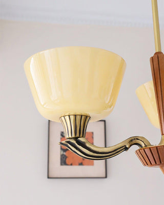Lustra Lustre Vintage à Abat-jour Évasé