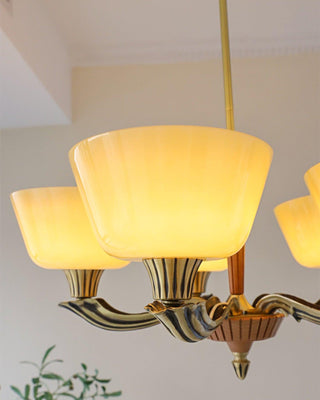 Lustra Lustre Vintage à Abat-jour Évasé