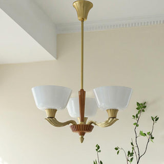Lustra Lustre Vintage à Abat-jour Évasé