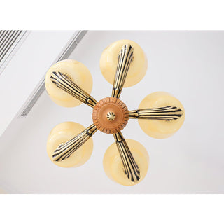 Lustra Lustre Vintage à Abat-jour Évasé