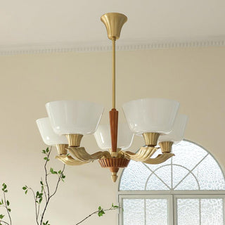 Lustra Lustre Vintage à Abat-jour Évasé