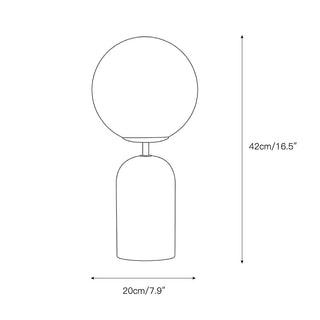 Nuvor Lampe de Table en Travertin Beige