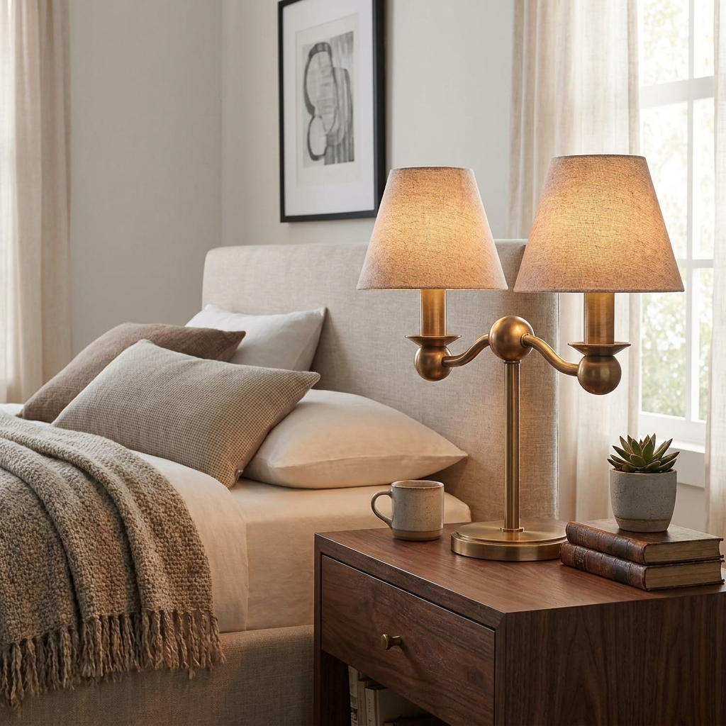 Graftwick Lampe De Table En Tissu