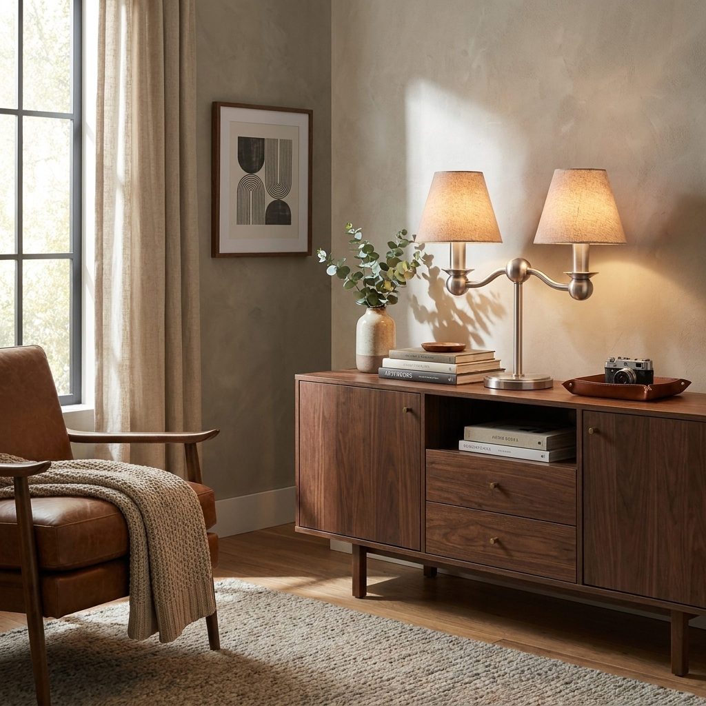 Graftwick Lampe De Table En Tissu