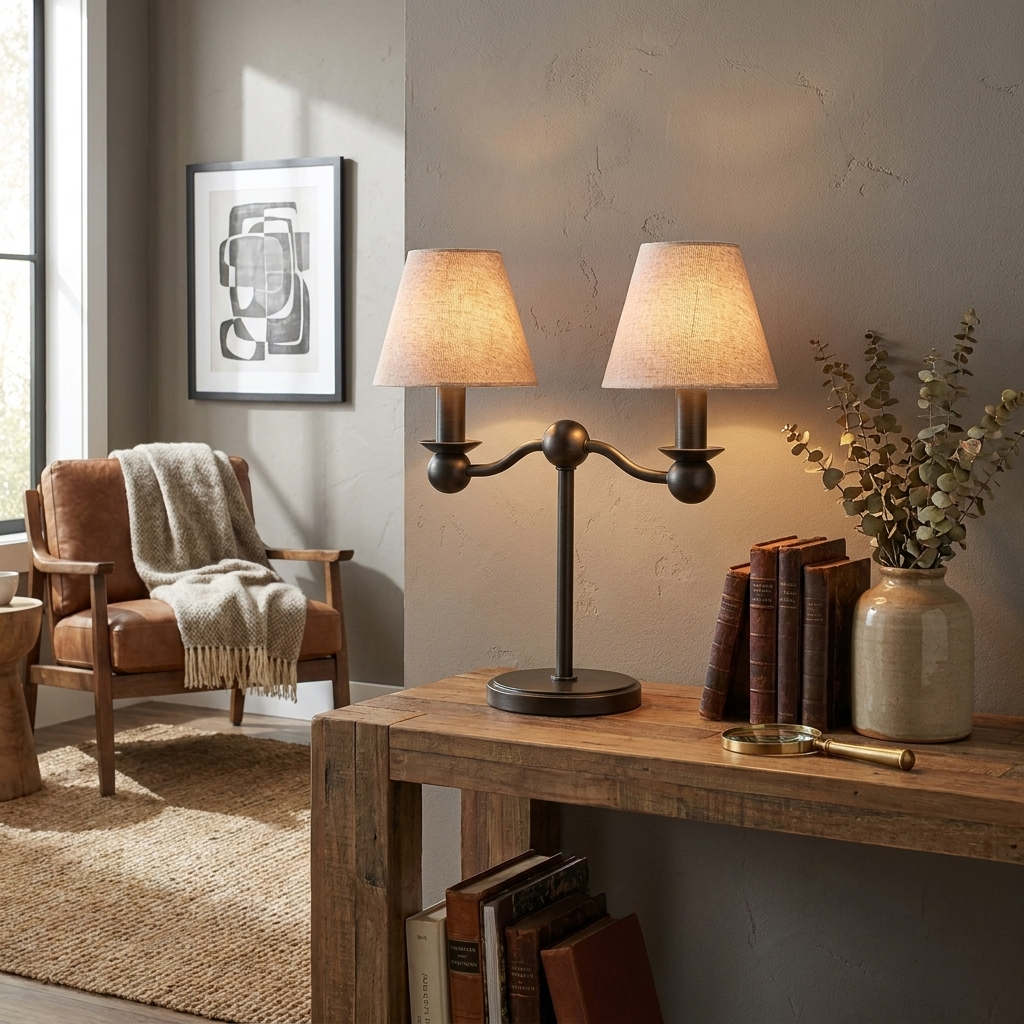 Graftwick Lampe De Table En Tissu