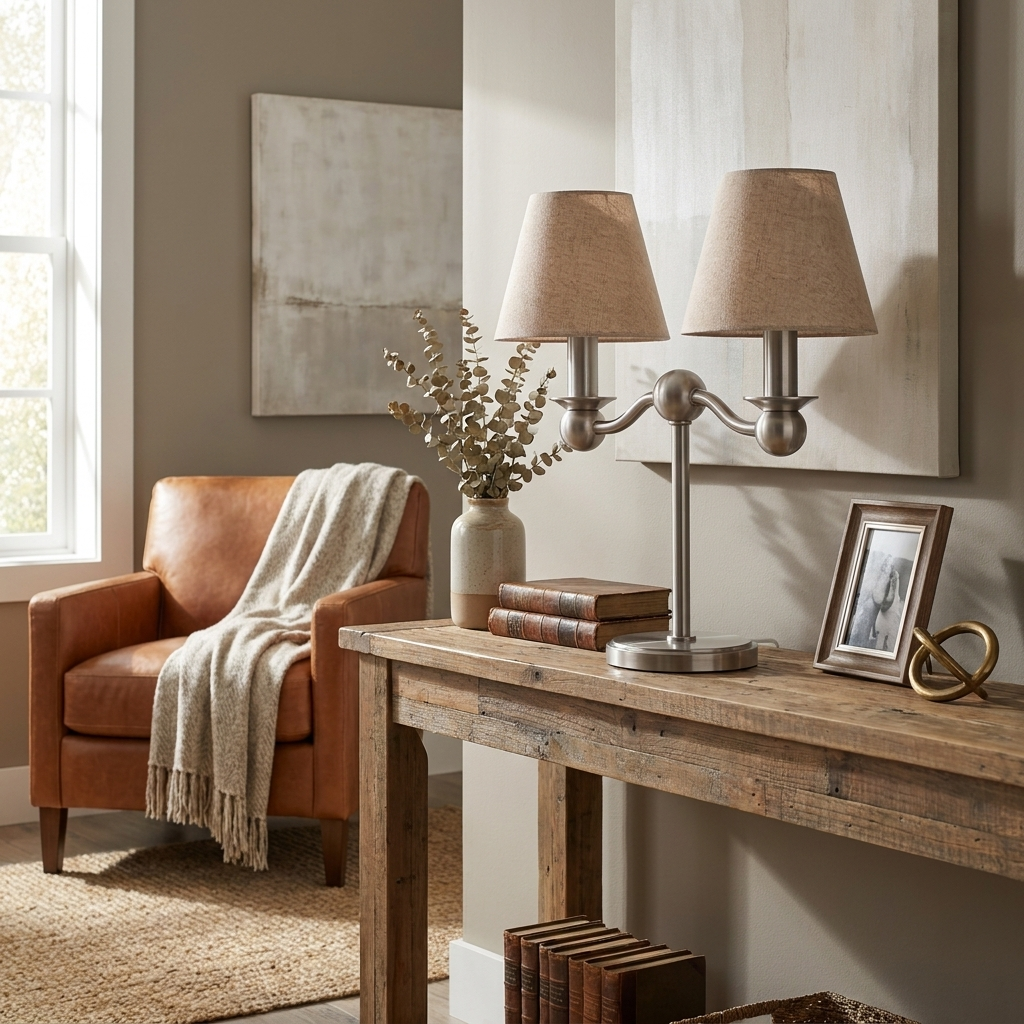 Graftwick Lampe De Table En Tissu