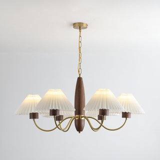 Lustra Lustre Élégant en Noyer et Laiton