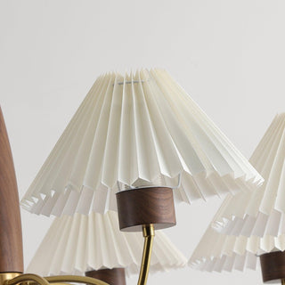 Lustra Lustre Élégant en Noyer et Laiton