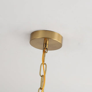Lustra Lustre Élégant en Noyer et Laiton
