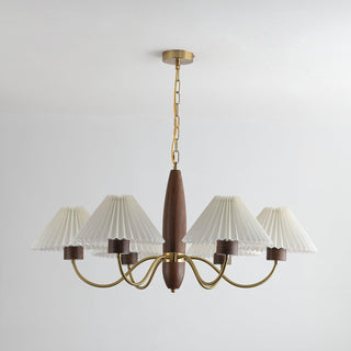 Lustra Lustre Élégant en Noyer et Laiton