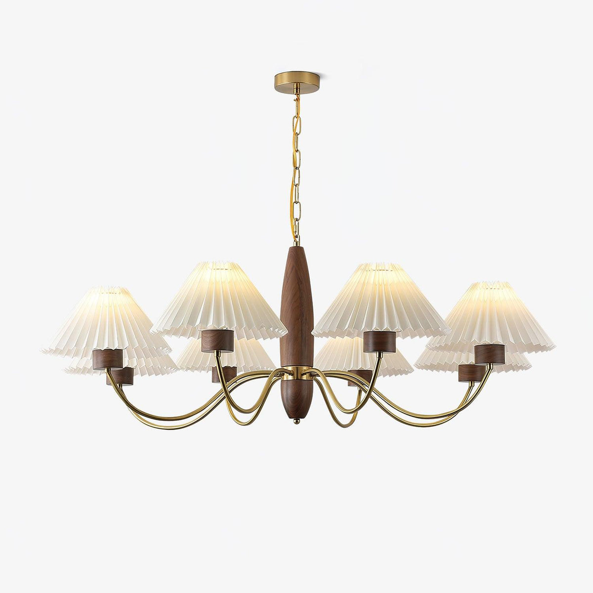 Bastana Lustre Élégant en Noyer et Laiton