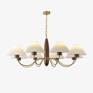 Lustra Lustre Élégant en Noyer et Laiton