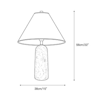 Astere Lampe de Table en Travertin Beige