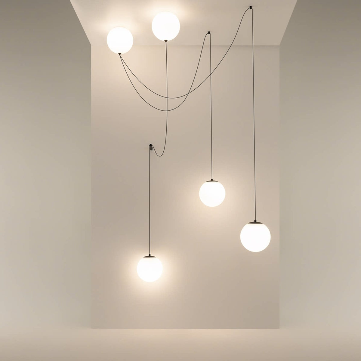 Asteris Multi Globe Pendant Lamp-Neutral Decor